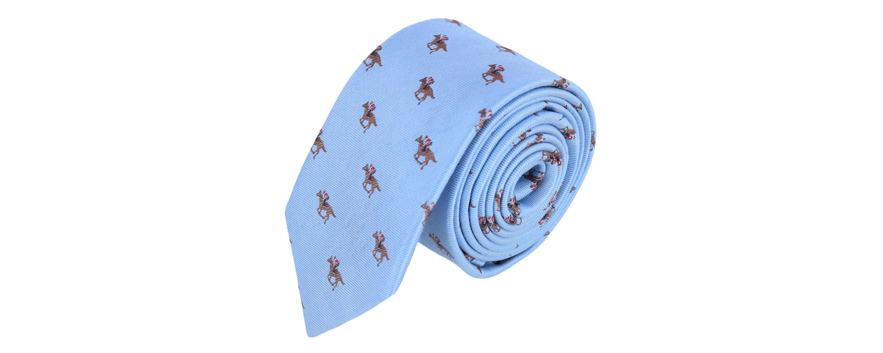 Down The Stretch Racehorse Linen Blend Necktie