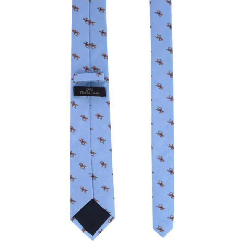 Down The Stretch Racehorse Linen Blend Necktie