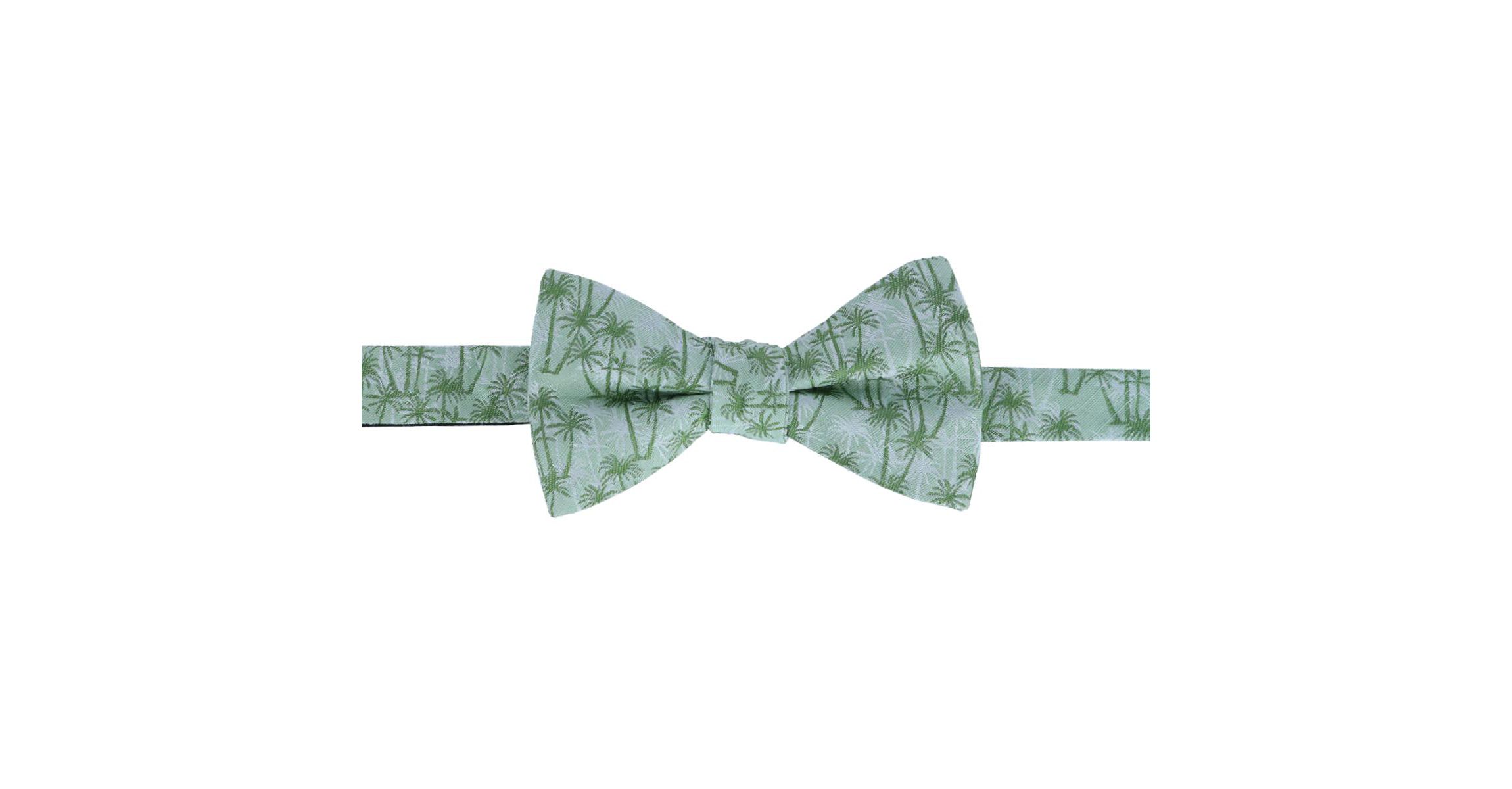 Nohea Palm Tree Linen Blend Novelty Bow Tie