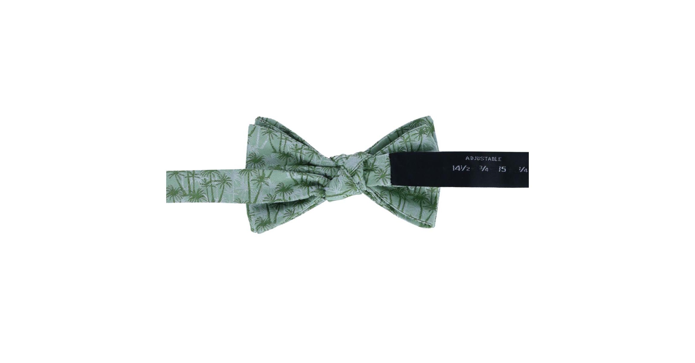 Nohea Palm Tree Linen Blend Novelty Bow Tie