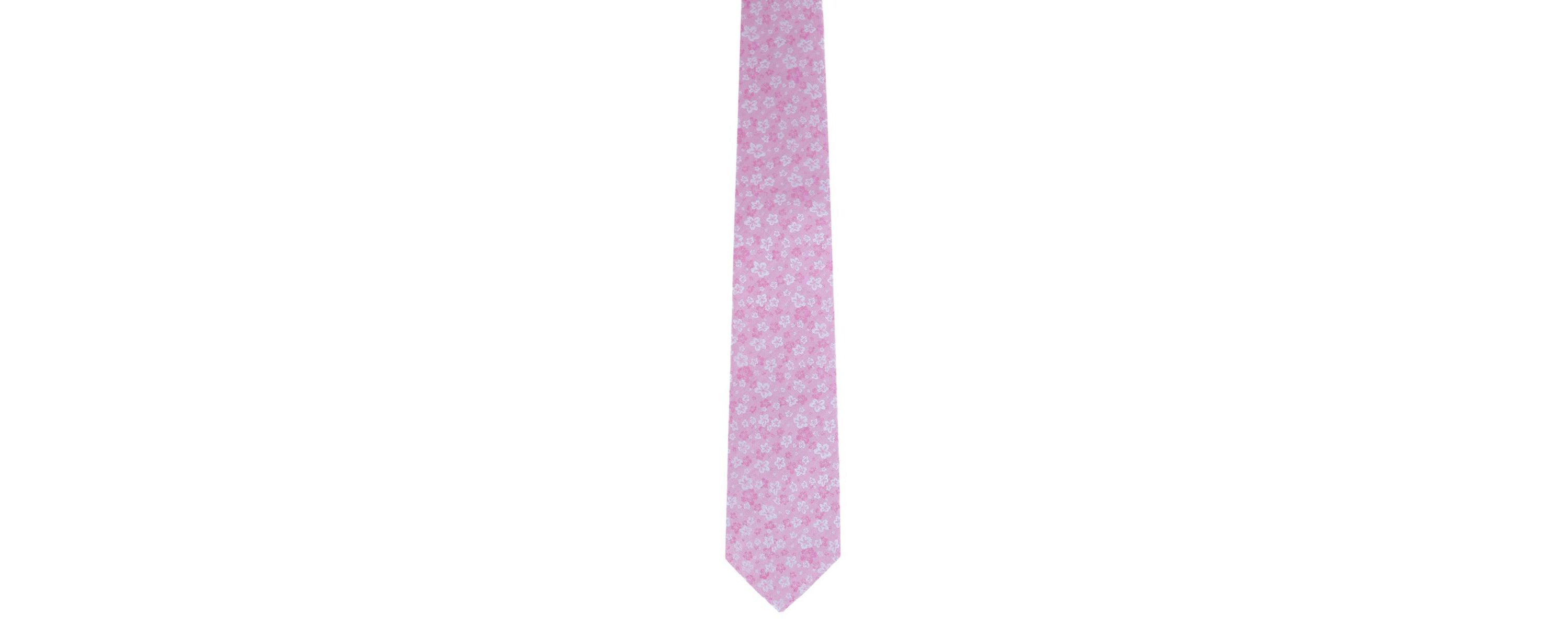Hanami Cherry Blossom Burst Linen Blend Novelty Necktie