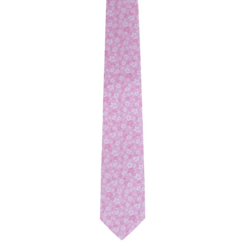 Hanami Cherry Blossom Burst Linen Blend Novelty Necktie