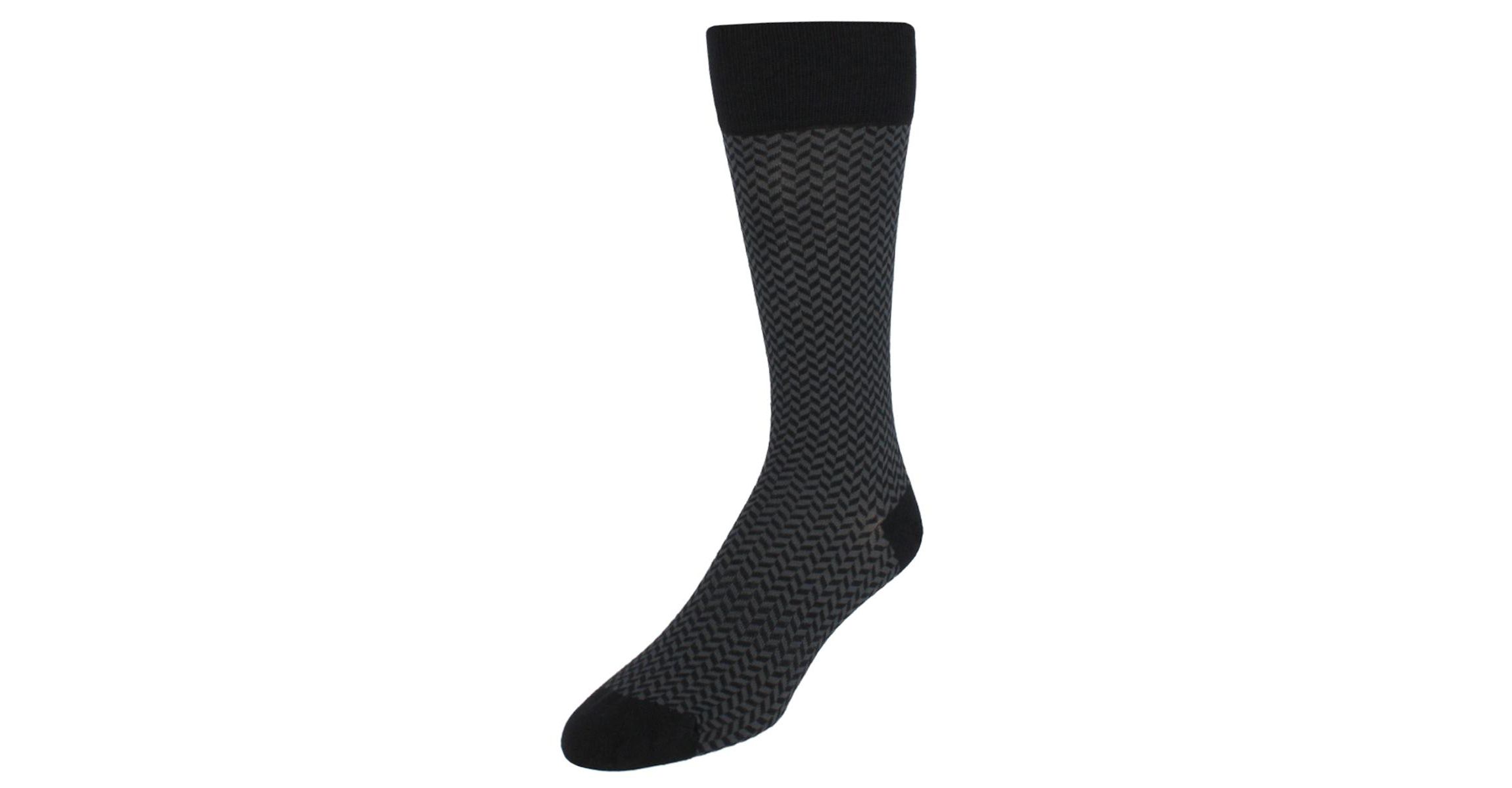 Holden Herringbone Mid-Calf Pima Cotton Socks (1 Pair)