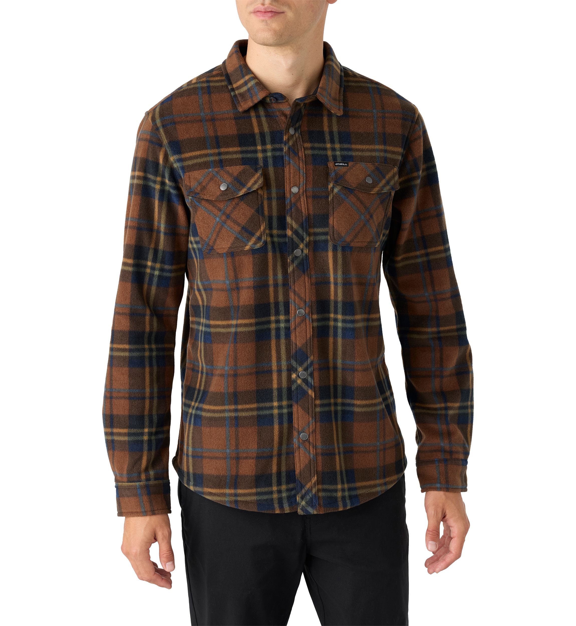 Glacier Plaid Superfleece Button Down Shirt 