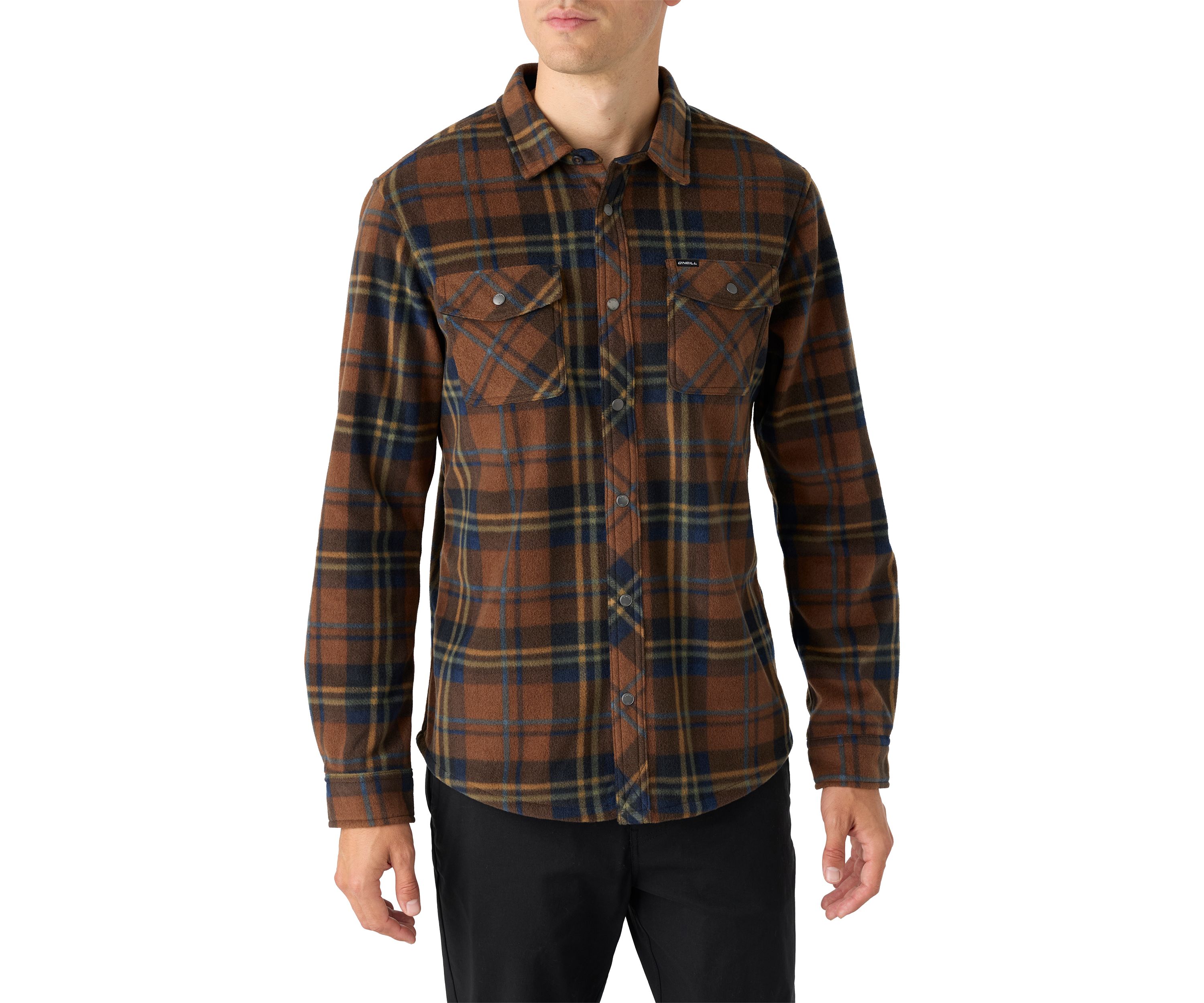 Glacier Plaid Superfleece Button Down Shirt 