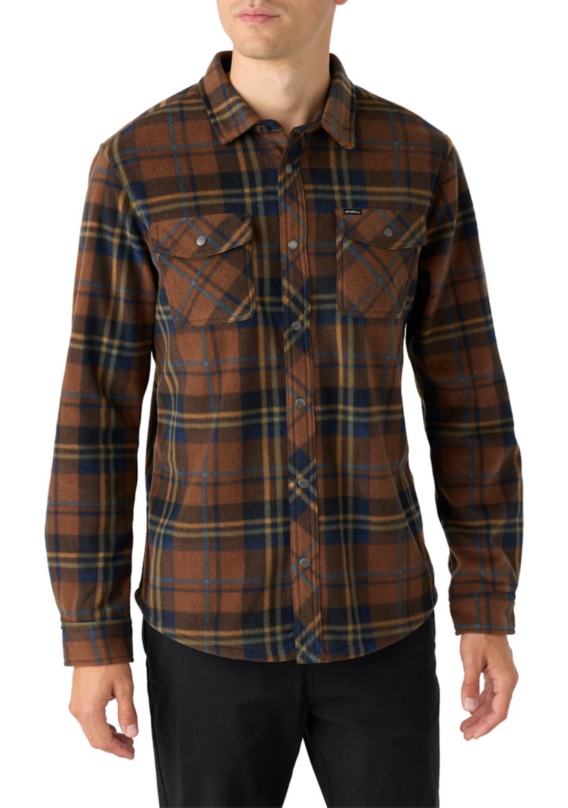 Glacier Plaid Superfleece Button Down Shirt 