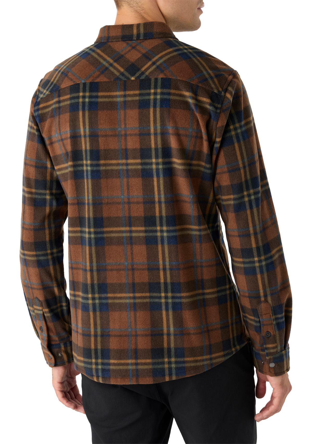 Glacier Plaid Superfleece Button Down Shirt 
