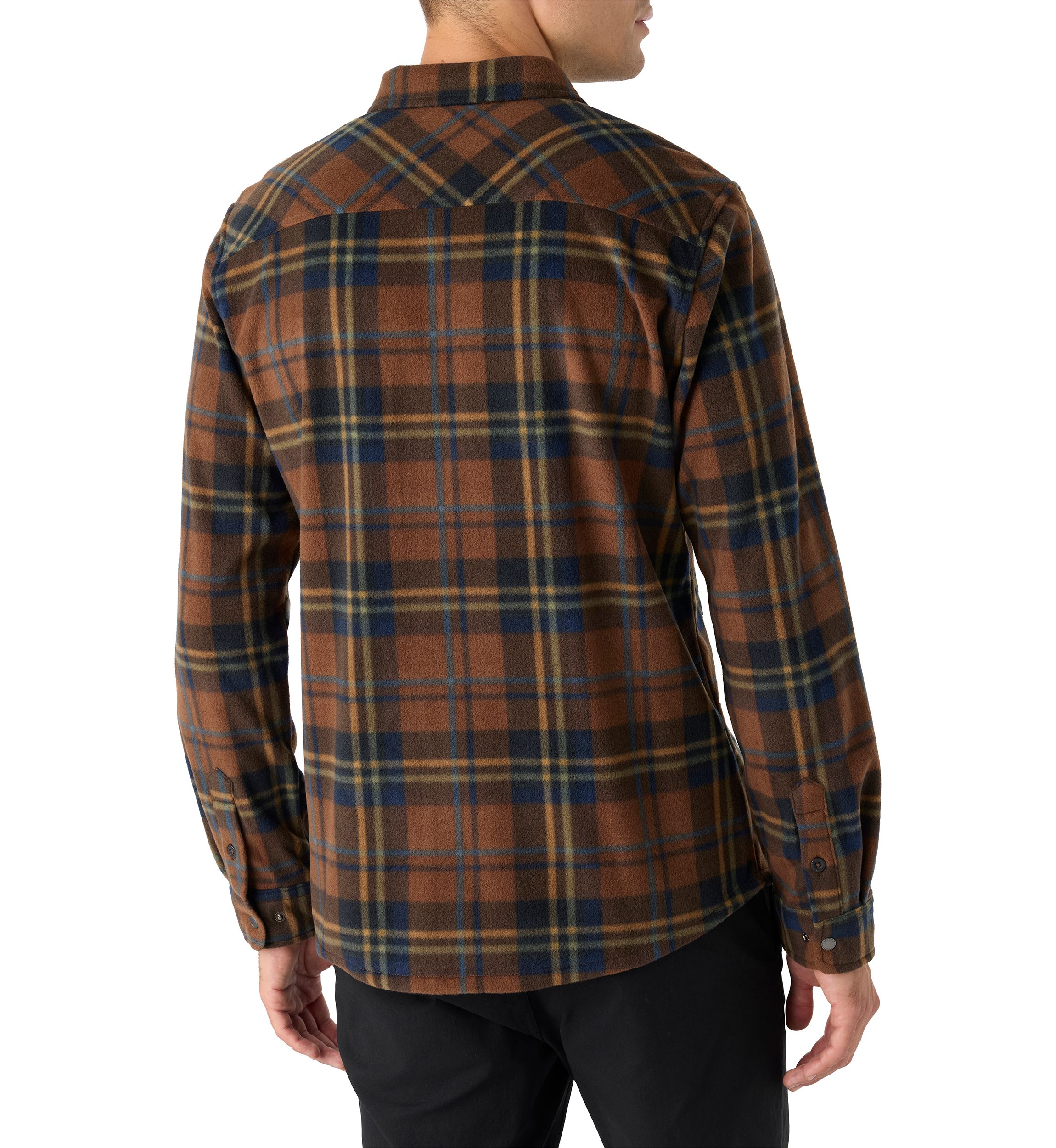Glacier Plaid Superfleece Button Down Shirt 