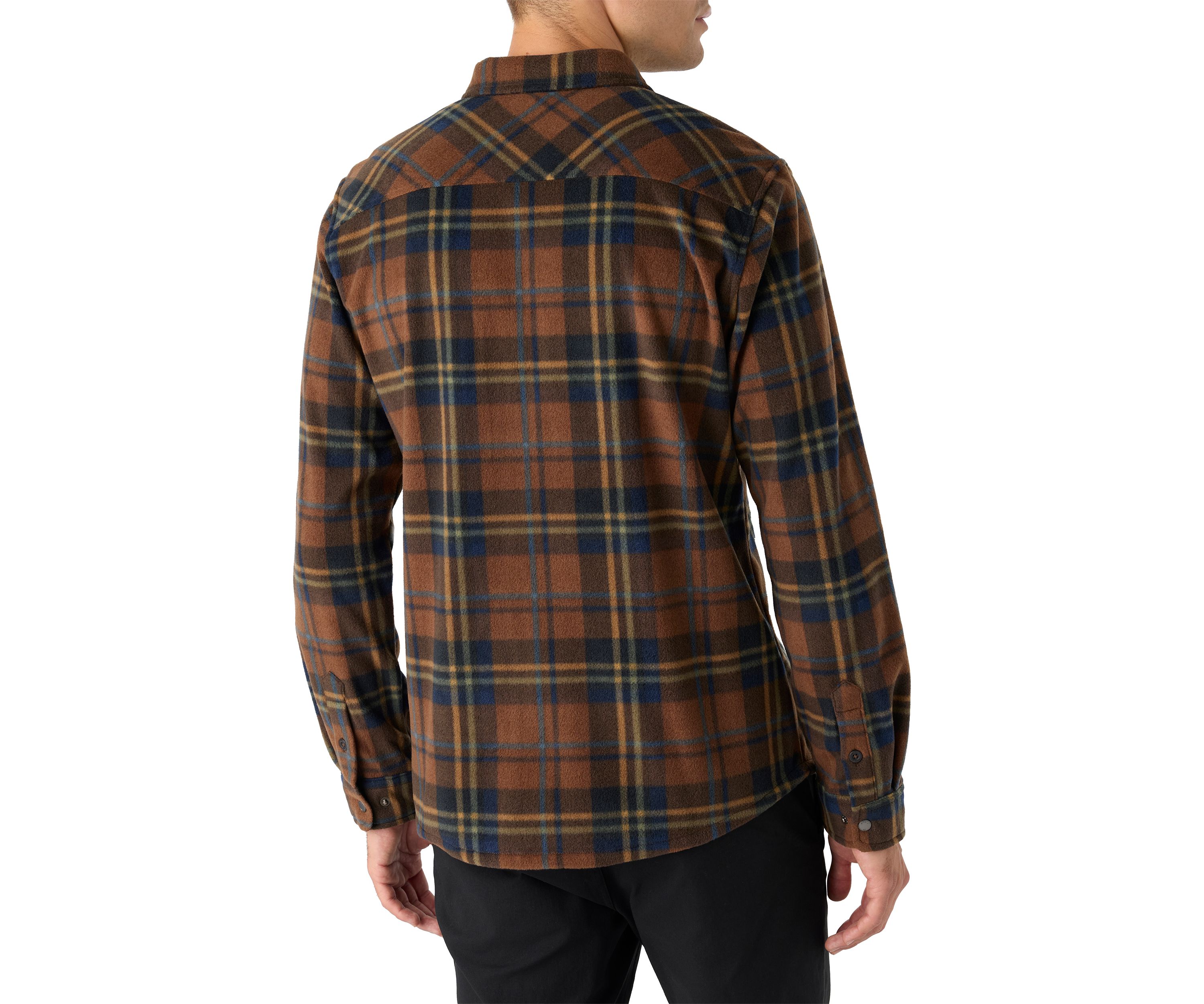 Glacier Plaid Superfleece Button Down Shirt 