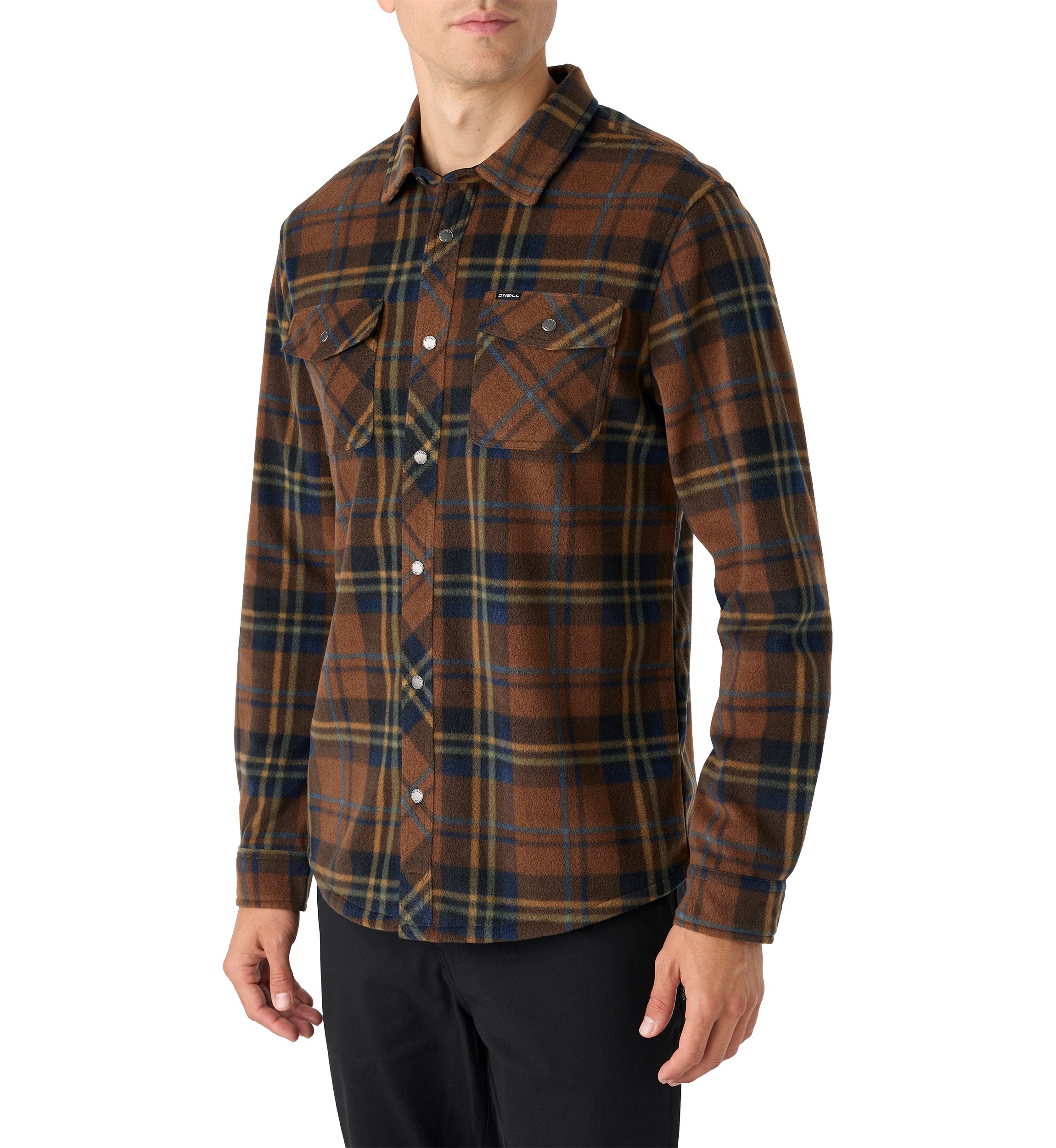 Glacier Plaid Superfleece Button Down Shirt 
