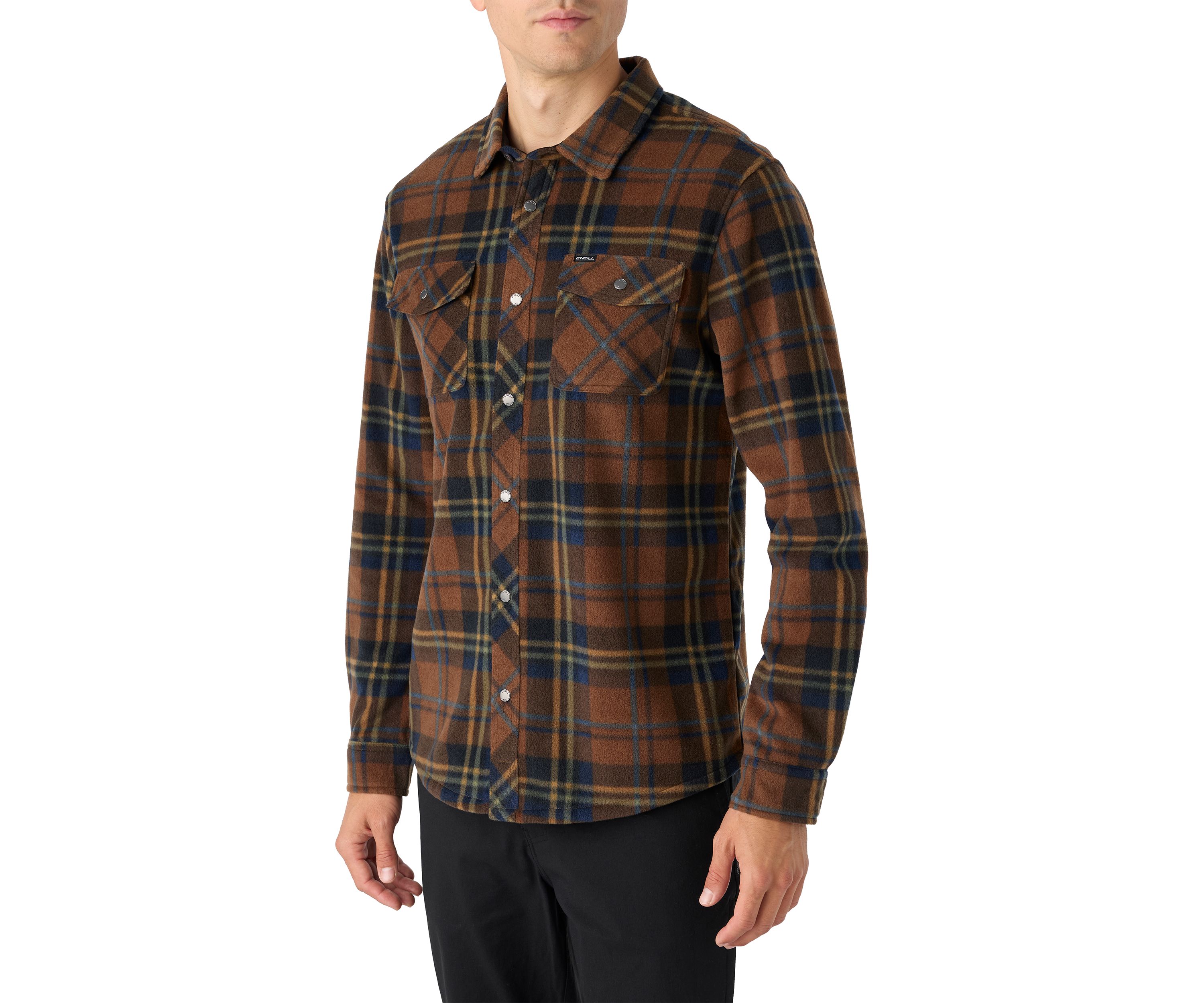 Glacier Plaid Superfleece Button Down Shirt 