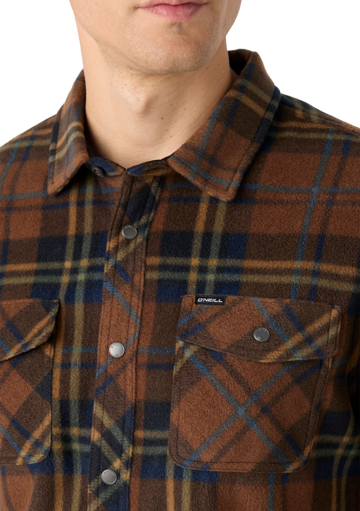 Glacier Plaid Superfleece Button Down Shirt 
