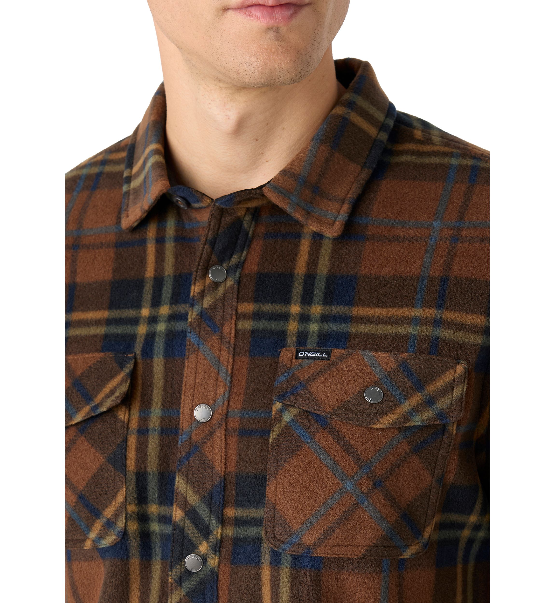 Glacier Plaid Superfleece Button Down Shirt 