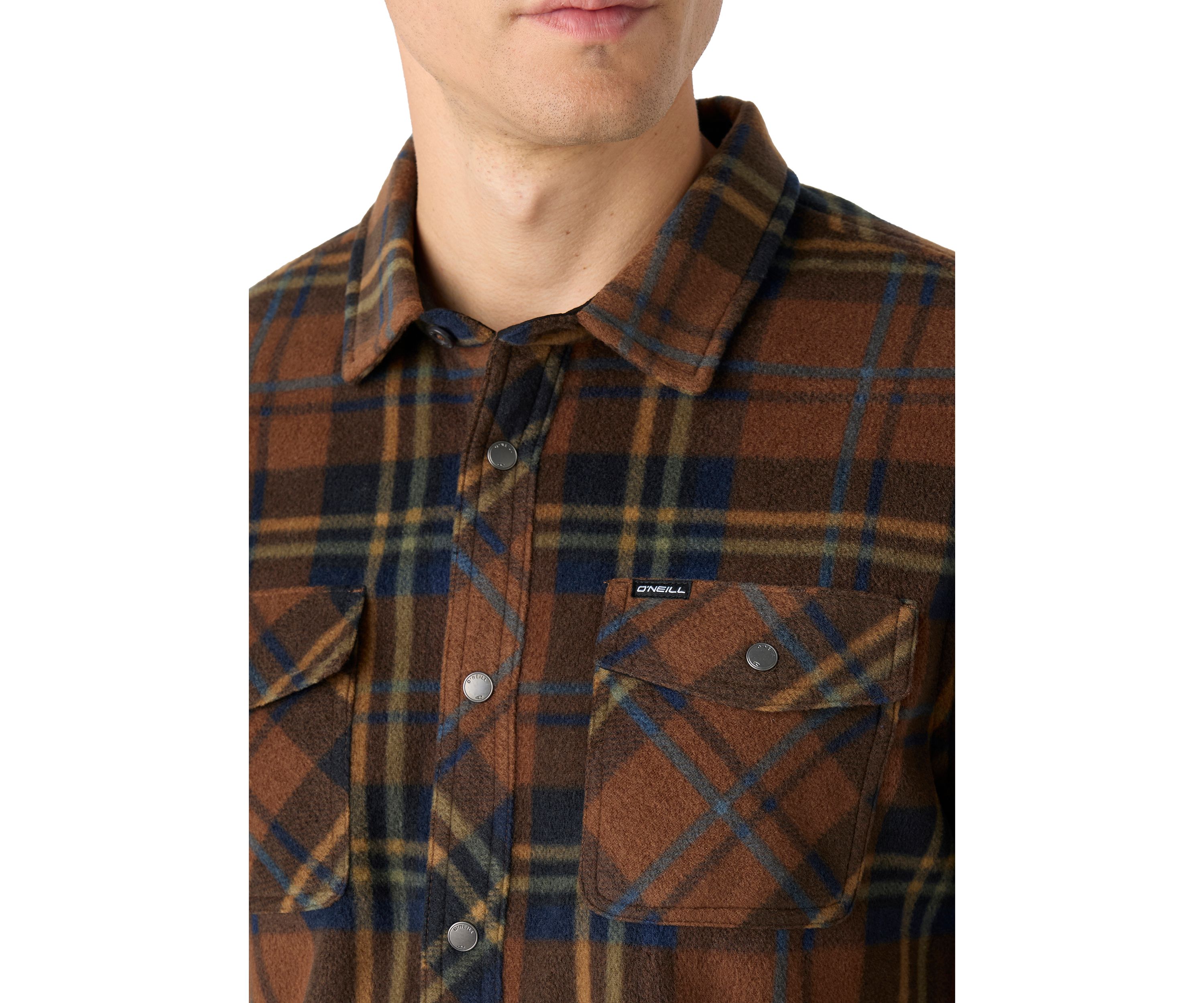 Glacier Plaid Superfleece Button Down Shirt 