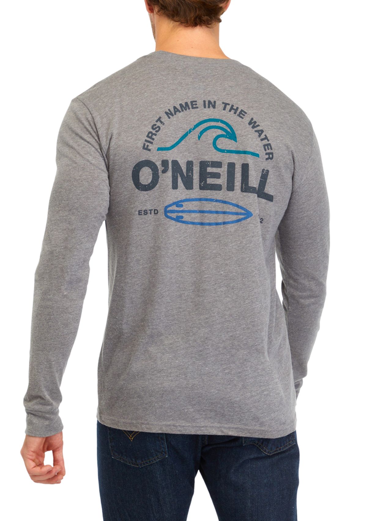 Mens Rip Tide Long Sleeve Graphic T-Shirt