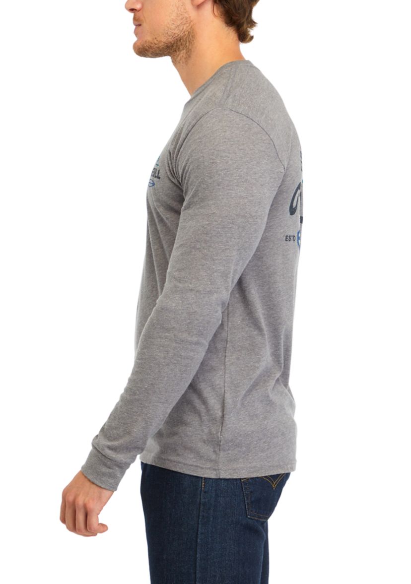Mens Rip Tide Long Sleeve Graphic T-Shirt