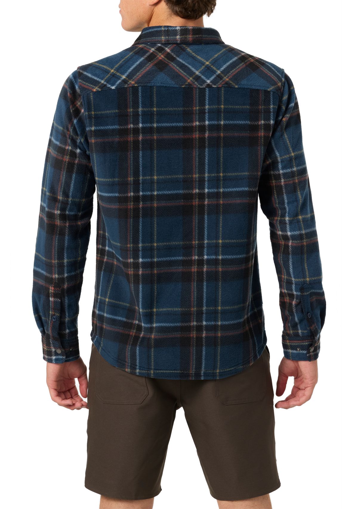 Mens Glacier Plaid Superfleece Button Down Shirt