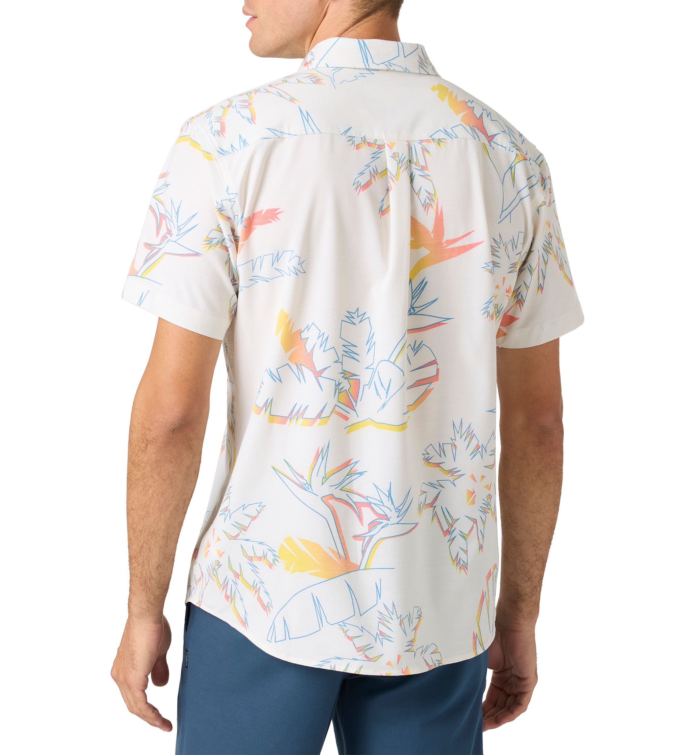Mens TRVLR UPF Traverse Slub Short Sleeve Standard Button Up Shirt