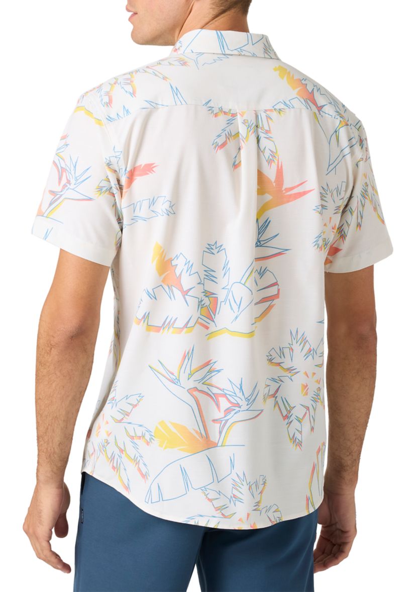 Mens TRVLR UPF Traverse Slub Short Sleeve Standard Button Up Shirt
