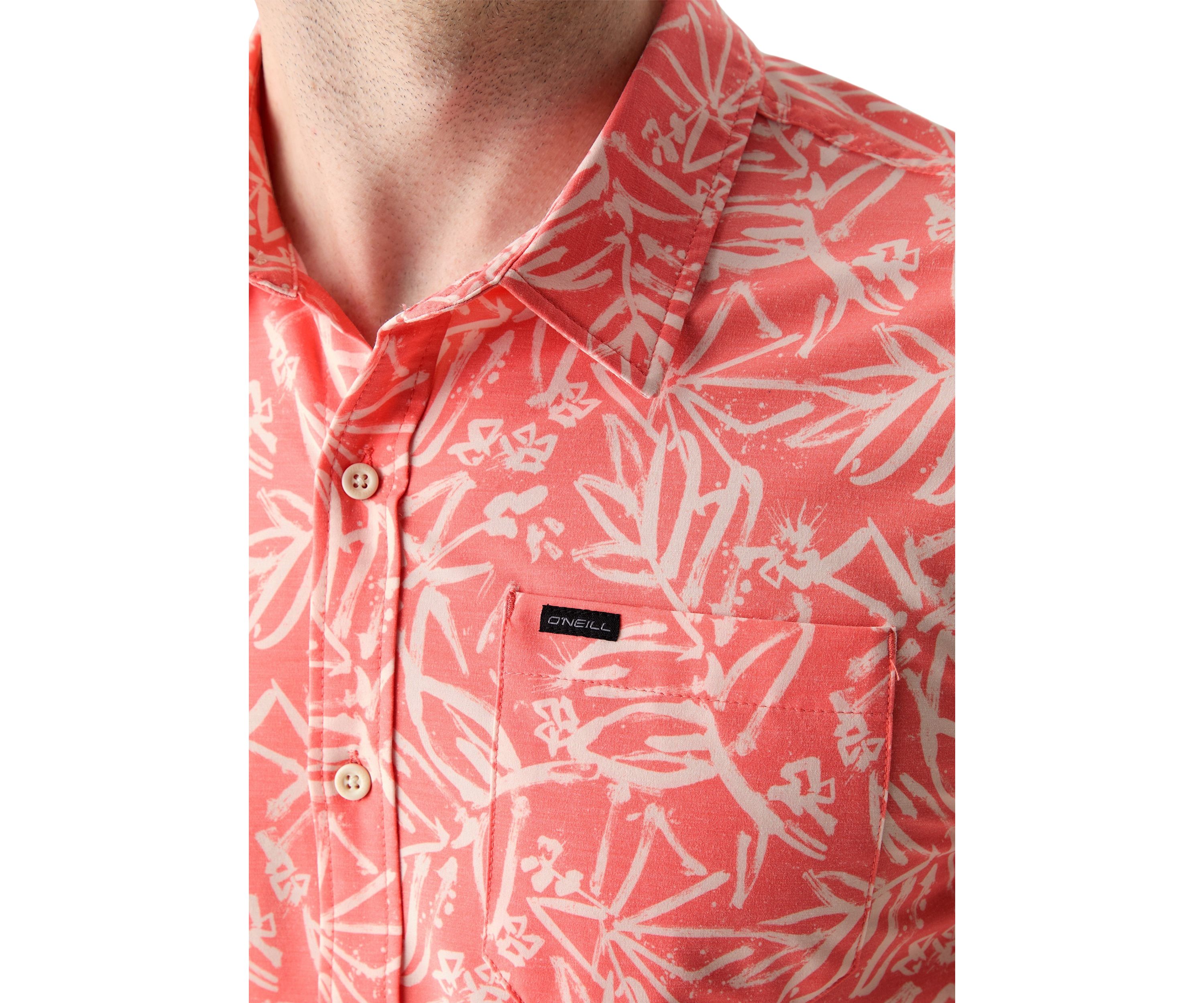Mens TRVLR UPF Traverse Slub Short Sleeve Relaxed Shirt 