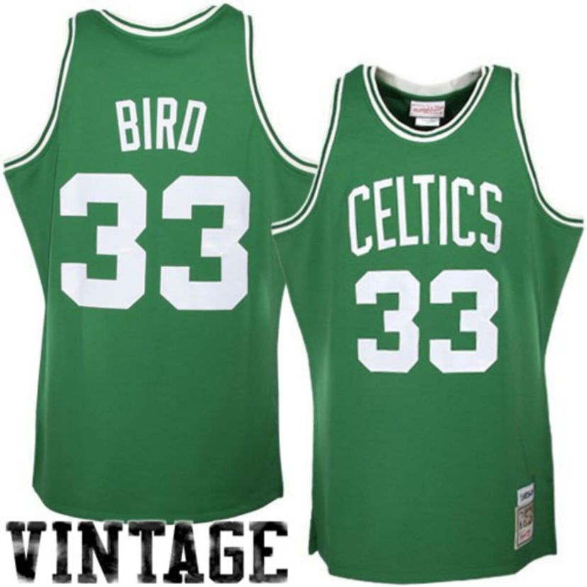 NBA Larry Bird Kelly Boston Celtics 1985/86 Hardwood Classics Authentic Jersey
