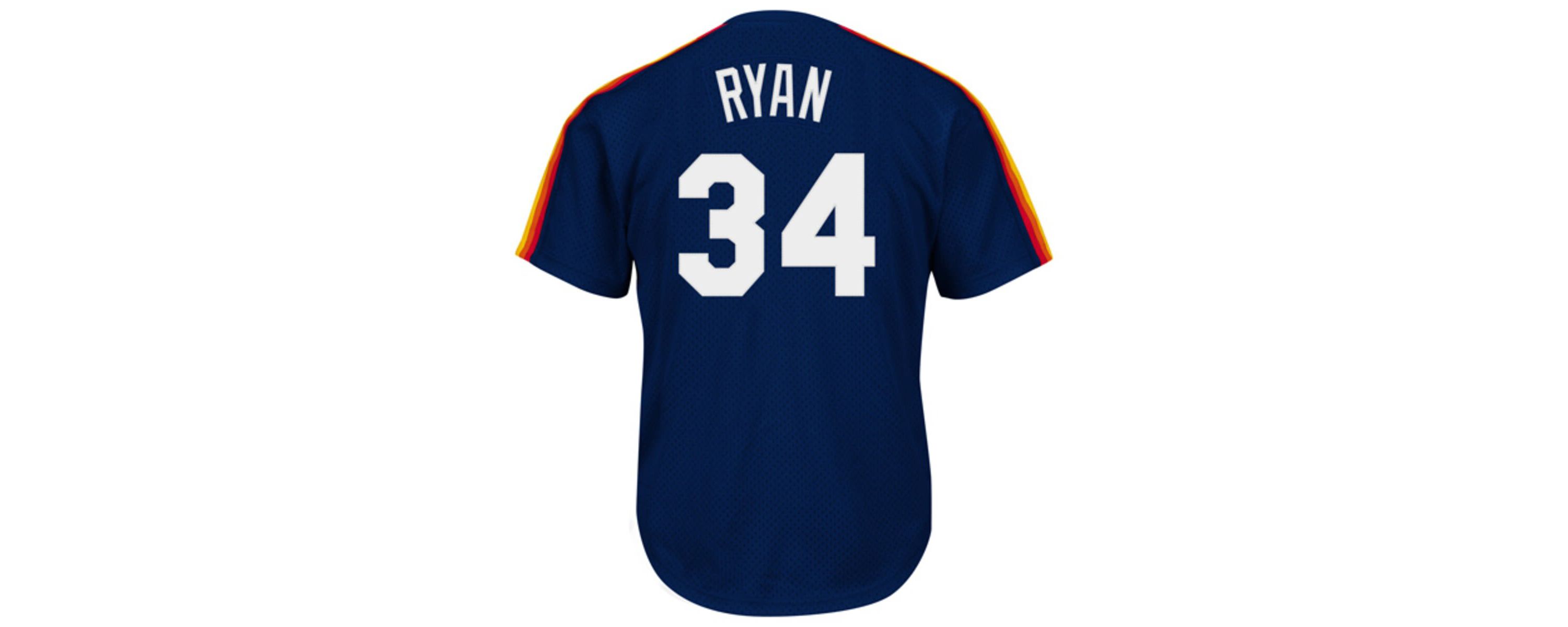 MLB Nolan Ryan Houston Astros 1988 Authentic Cooperstown Collection Mesh Batting Practice Jersey