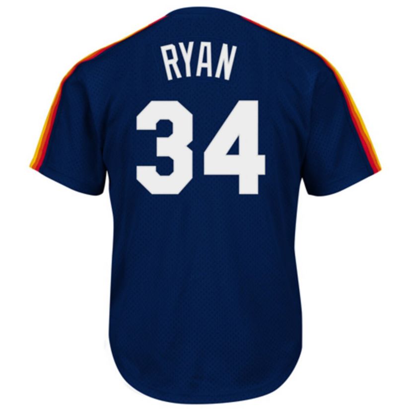 MLB Nolan Ryan Houston Astros 1988 Authentic Cooperstown Collection Mesh Batting Practice Jersey
