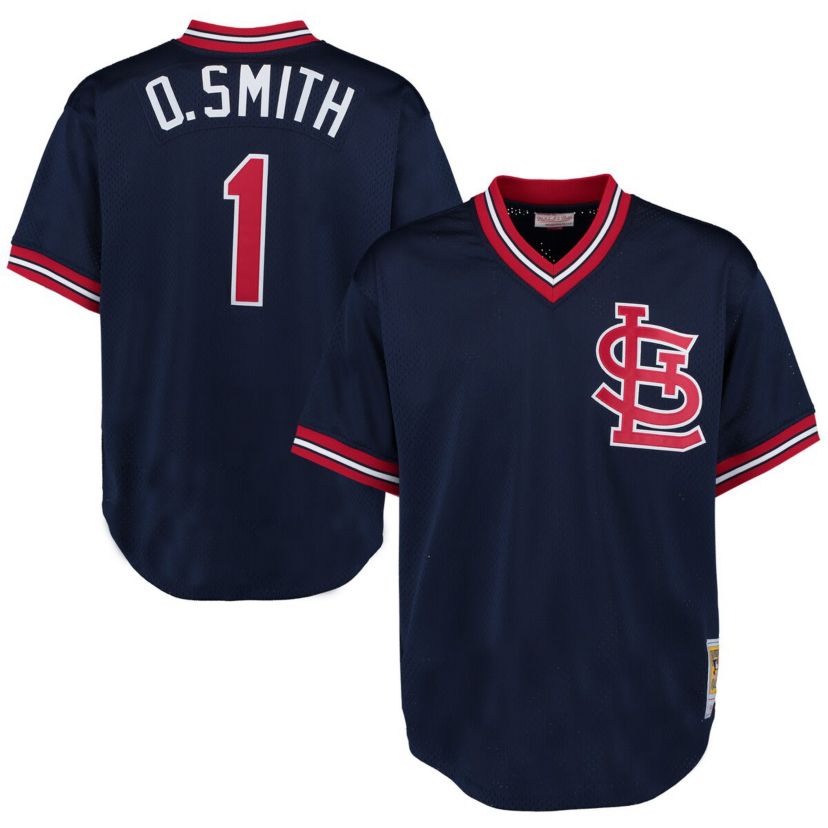 MLB Ozzie Smith St. Louis Cardinals 1994 Authentic Cooperstown Collection Mesh Batting Practice Jersey