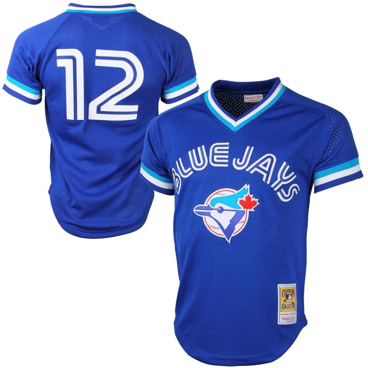 Toronto Blue Jays MLB Roberto Alomar Toronto Jays Cooperstown Collection Mesh Batting Practice Jersey - Blue