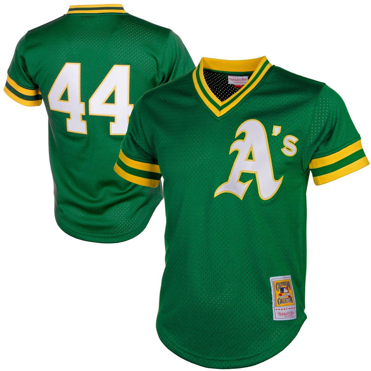 Oakland Athletics MLB Reggie Jackson Athletics Cooperstown Mesh Batting Practice Jersey