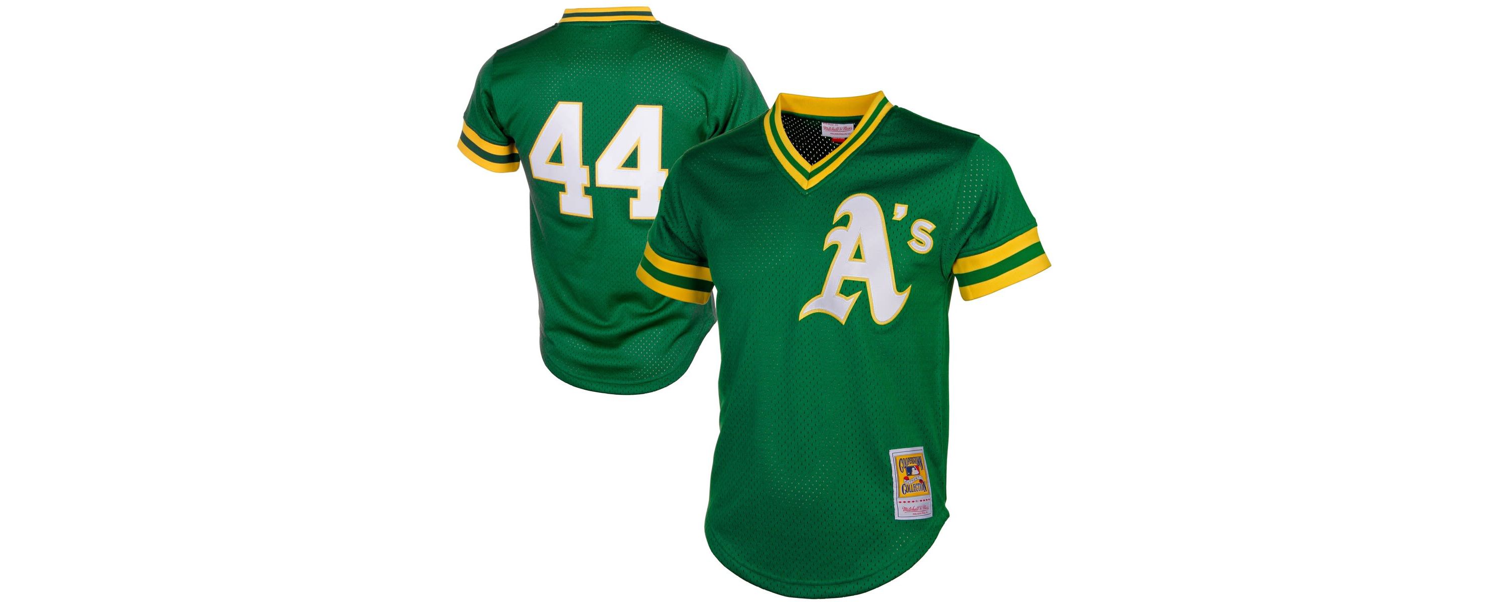 Oakland Athletics MLB Reggie Jackson Athletics Cooperstown Mesh Batting Practice Jersey