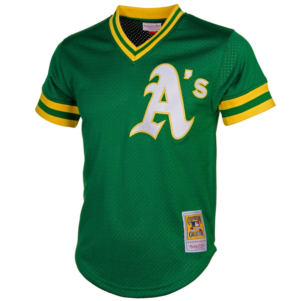 Oakland Athletics MLB Reggie Jackson Athletics Cooperstown Mesh Batting Practice Jersey