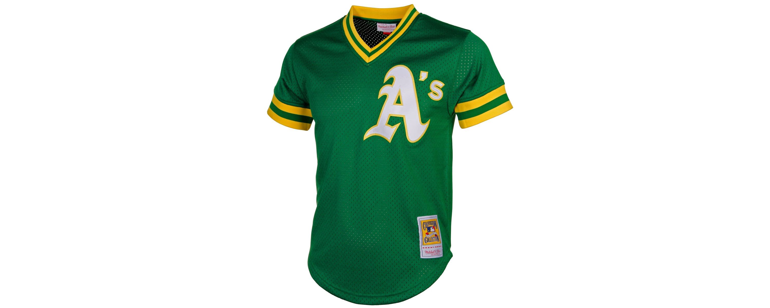 Oakland Athletics MLB Reggie Jackson Athletics Cooperstown Mesh Batting Practice Jersey