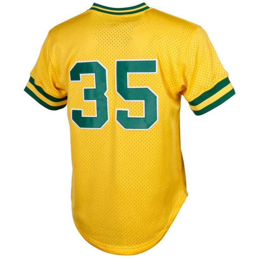 Oakland Athletics MLB Rickey Henderson Athletics Cooperstown Mesh Batting Practice Jersey