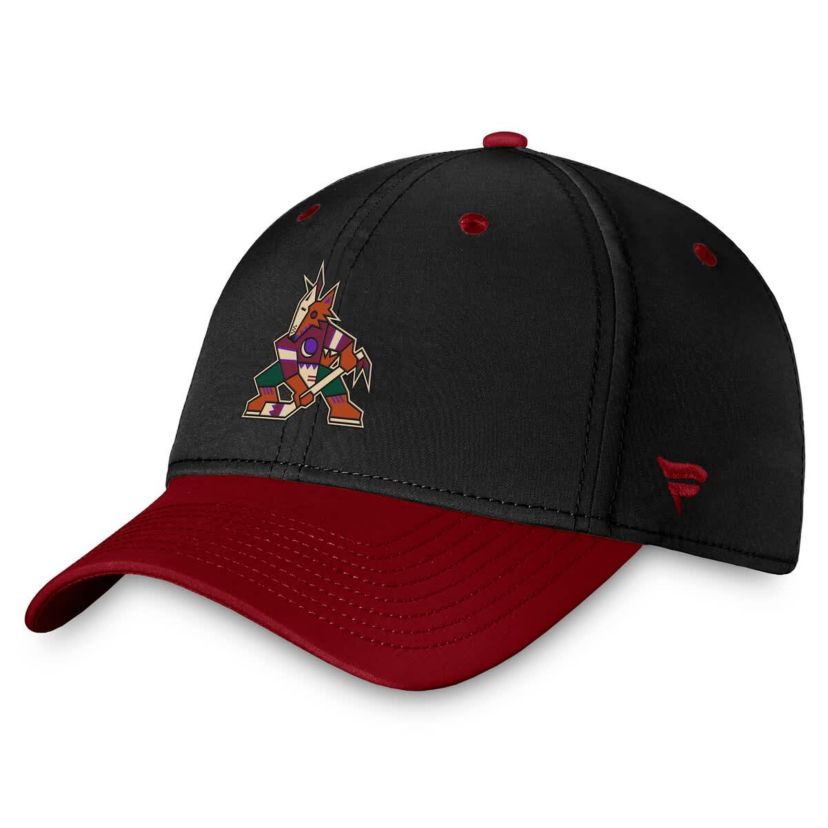 Vintage Hockey Fanatics Black/Garnet Arizona Coyotes Authentic Pro Rink Two-Tone Flex Hat