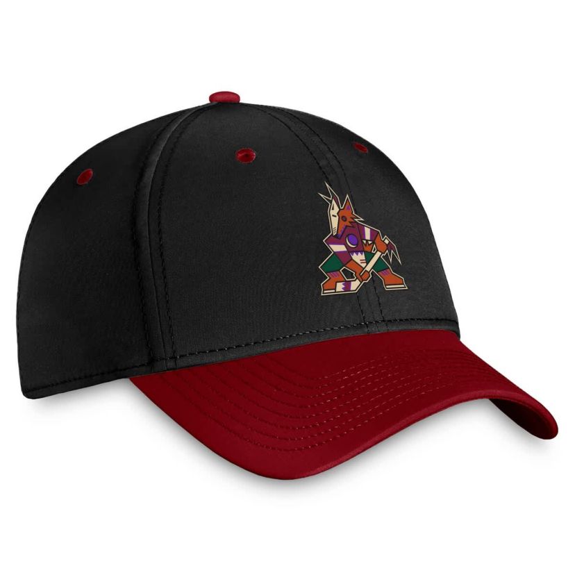 Vintage Hockey Fanatics Black/Garnet Arizona Coyotes Authentic Pro Rink Two-Tone Flex Hat
