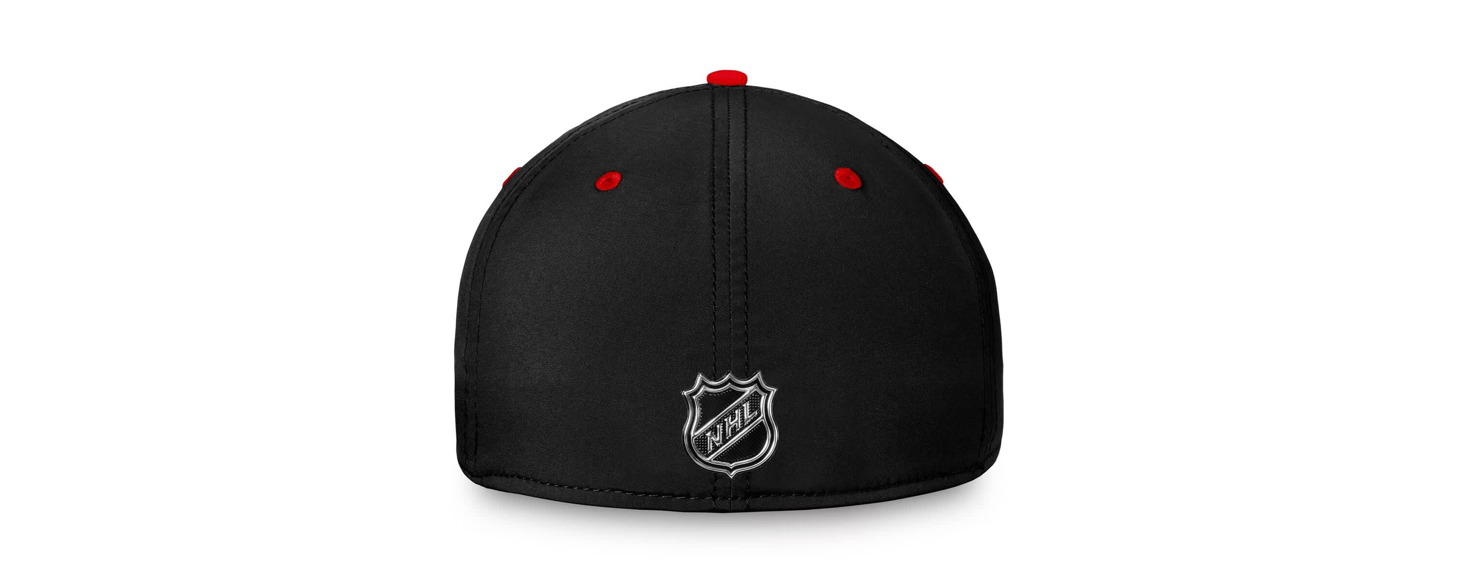NHL Fanatics Black/Red Chicago Blackhawks Authentic Pro Rink Two-Tone Flex Hat