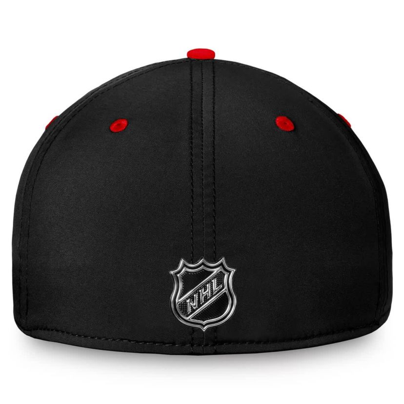 NHL Fanatics Black/Red Chicago Blackhawks Authentic Pro Rink Two-Tone Flex Hat