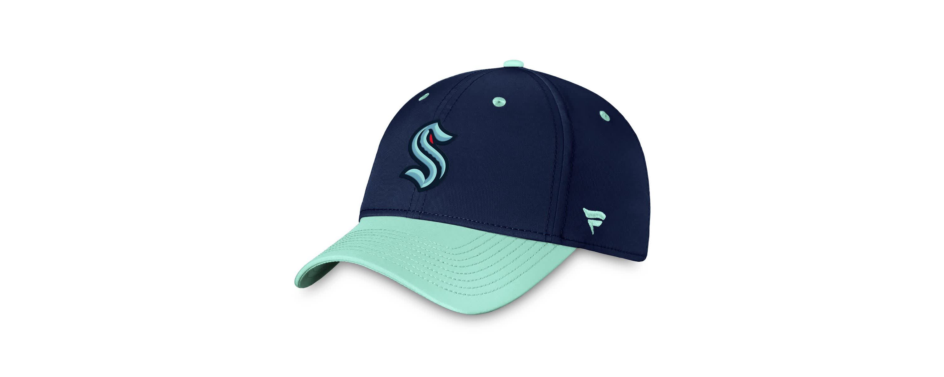 NHL Fanatics Deep Sea Blue/Light Seattle Kraken Authentic Pro Rink Two-Tone Flex Hat