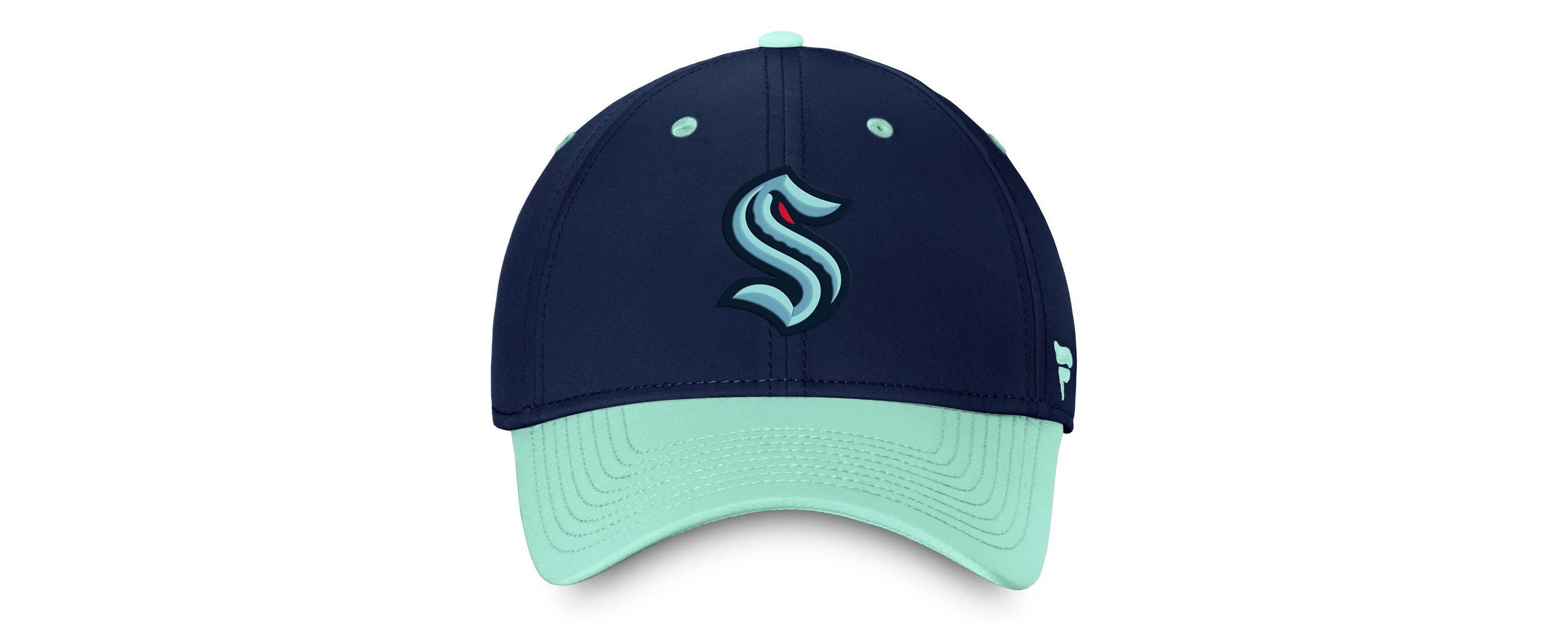 NHL Fanatics Deep Sea Blue/Light Seattle Kraken Authentic Pro Rink Two-Tone Flex Hat