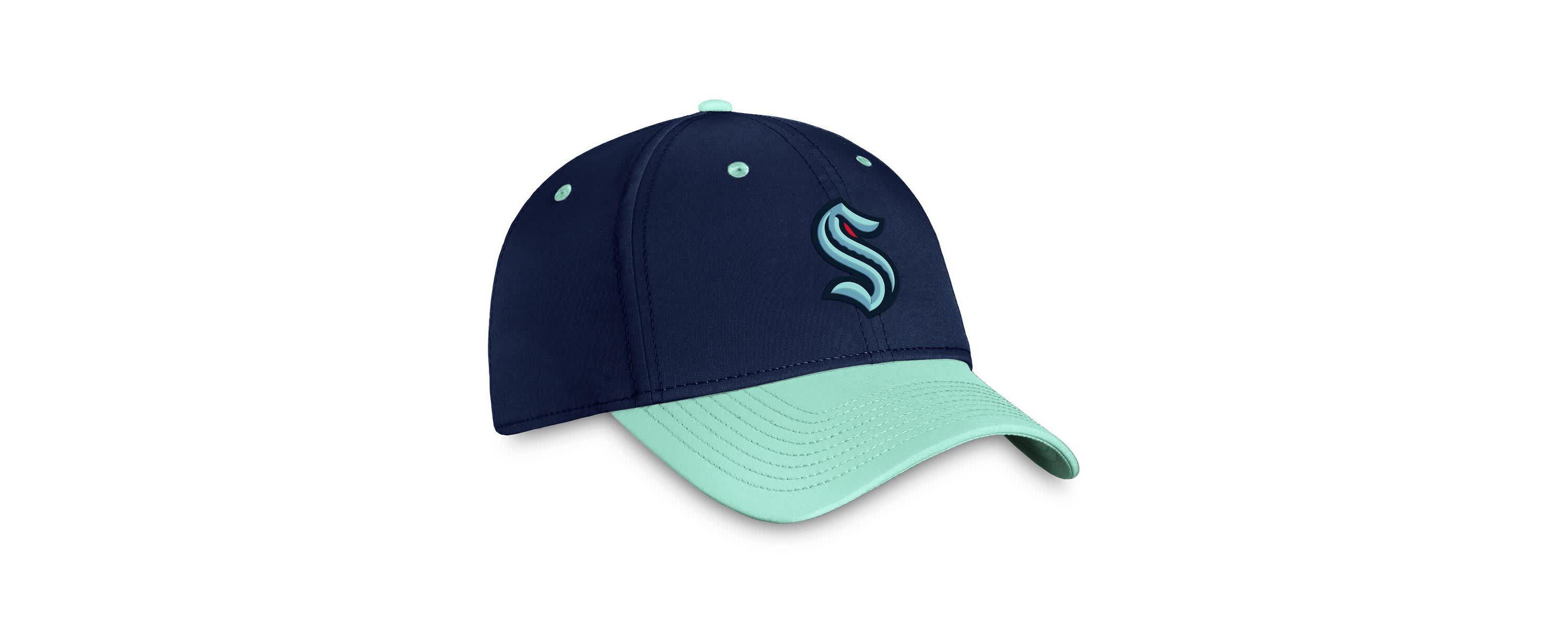 NHL Fanatics Deep Sea Blue/Light Seattle Kraken Authentic Pro Rink Two-Tone Flex Hat