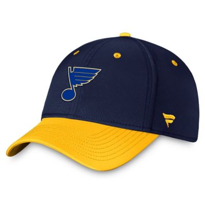 Men's NHL Fanatics Navy/Gold St. Louis Blues Authentic Pro Rink Two-Tone Flex Hat, Navy Blue, Medium