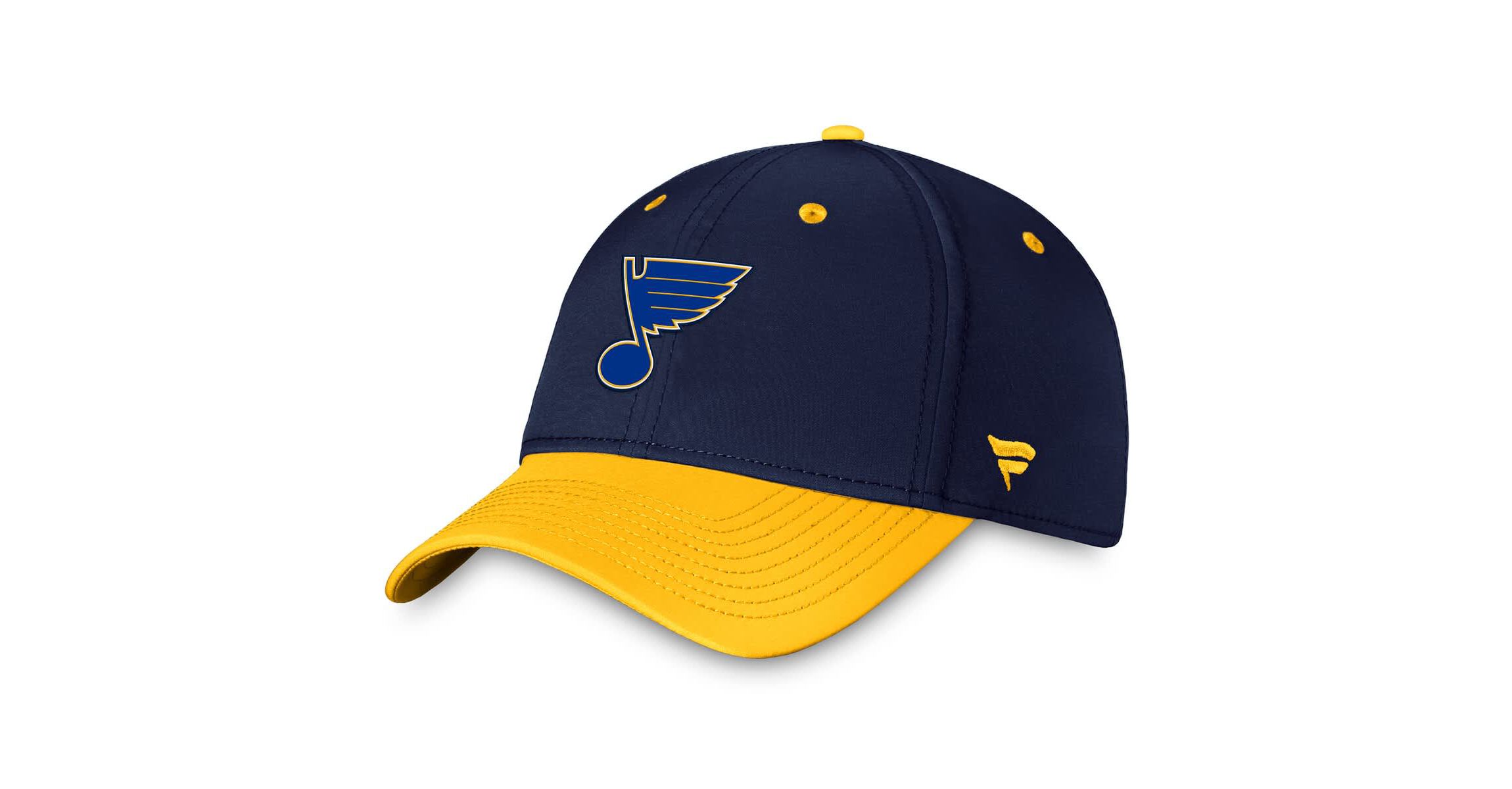 NHL Fanatics Navy/Gold St. Louis Blues Authentic Pro Rink Two-Tone Flex Hat
