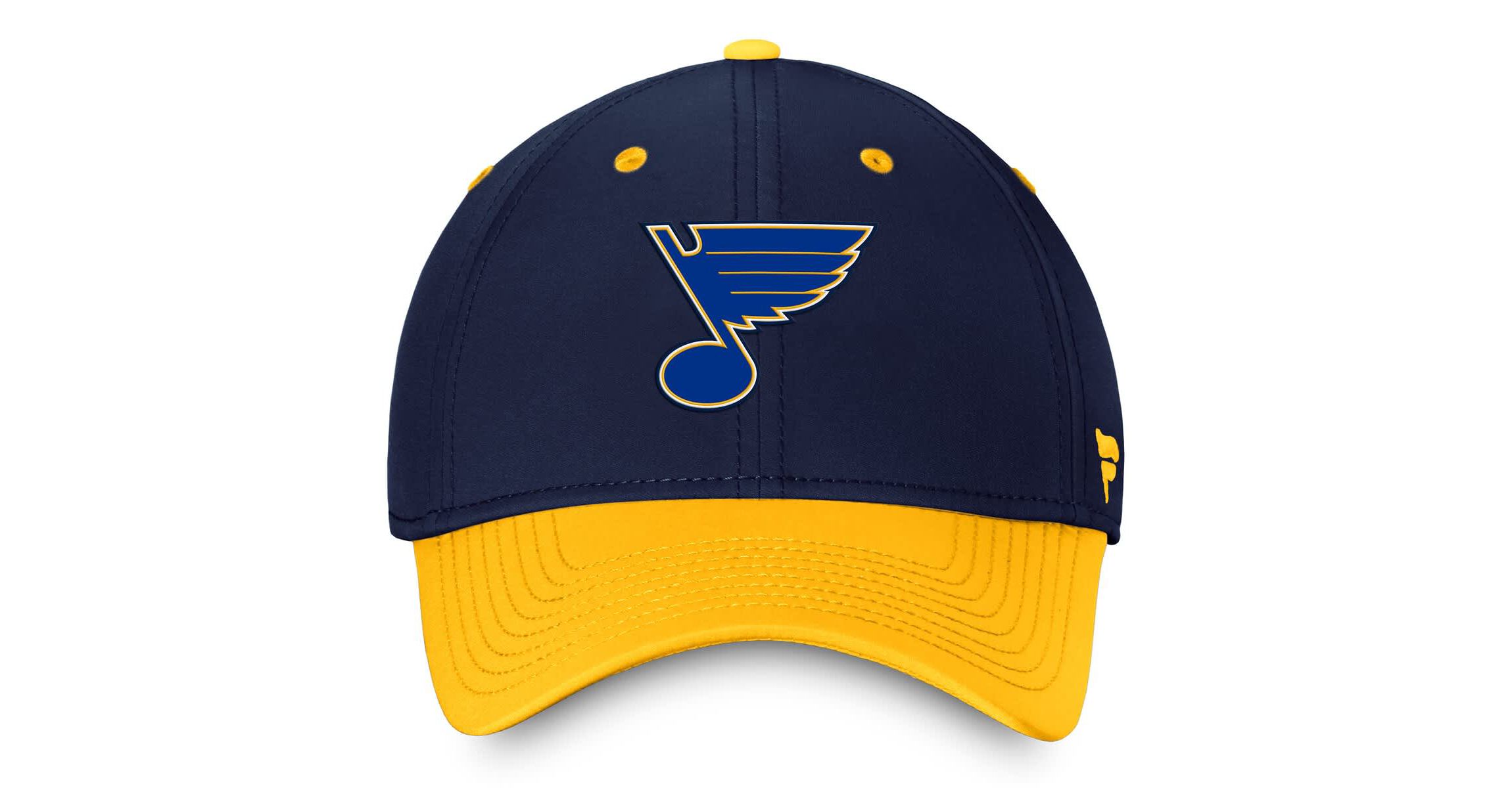 NHL Fanatics Navy/Gold St. Louis Blues Authentic Pro Rink Two-Tone Flex Hat