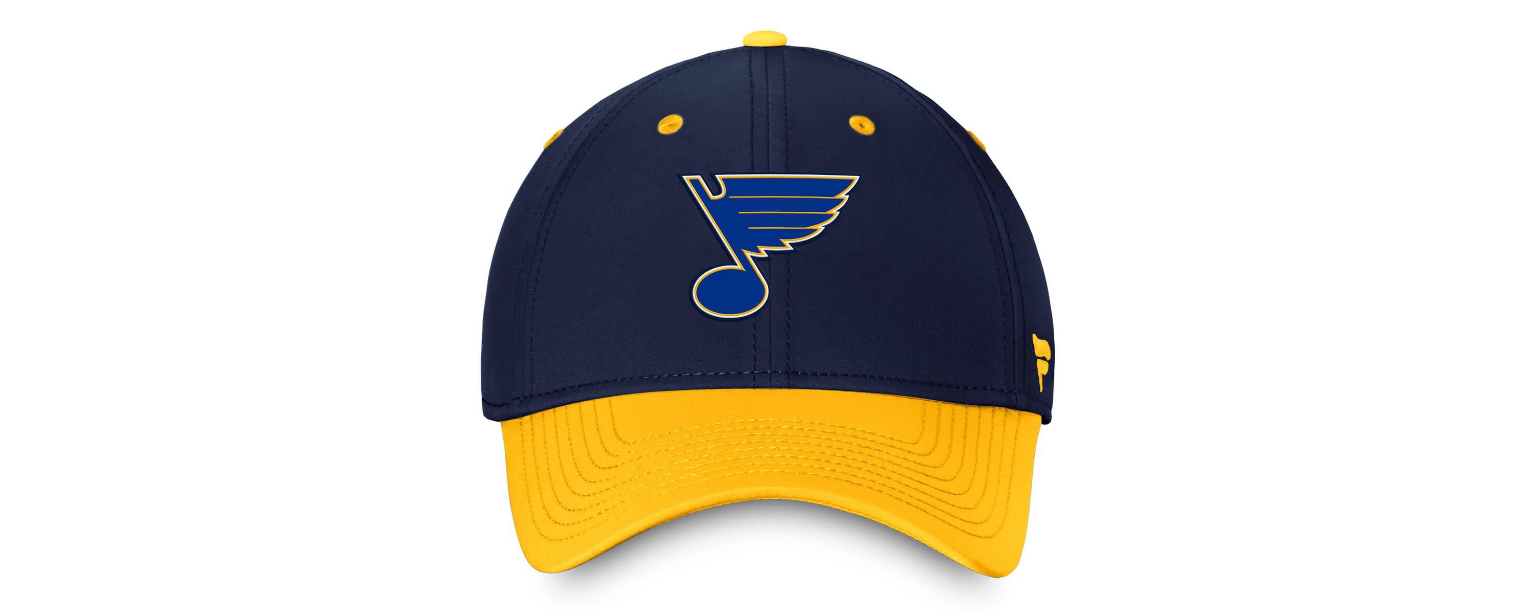 NHL Fanatics Navy/Gold St. Louis Blues Authentic Pro Rink Two-Tone Flex Hat