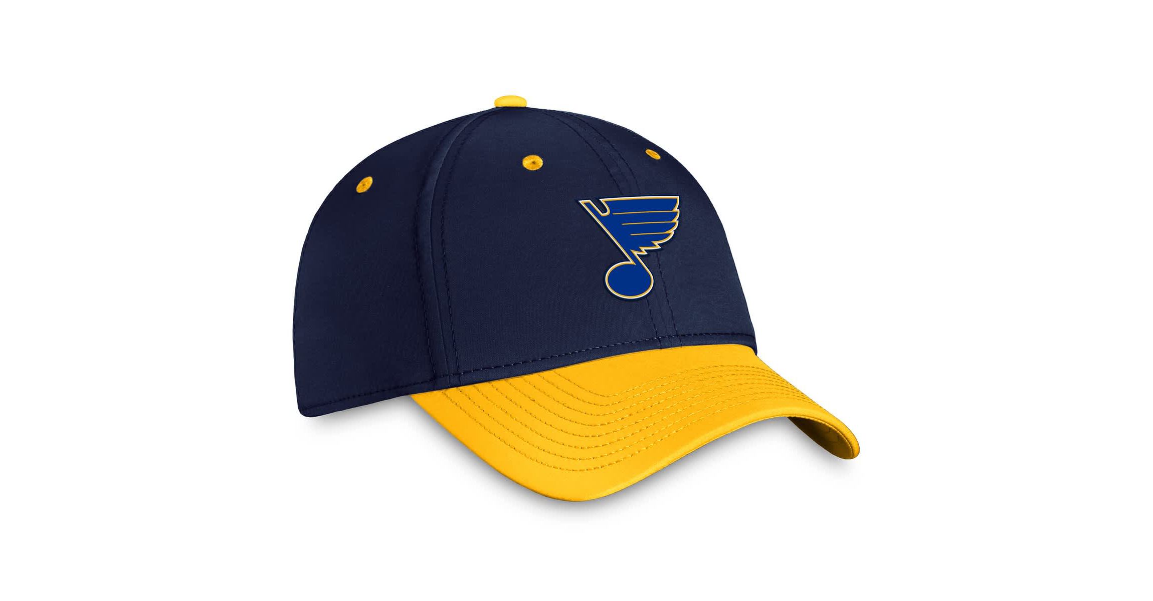 NHL Fanatics Navy/Gold St. Louis Blues Authentic Pro Rink Two-Tone Flex Hat