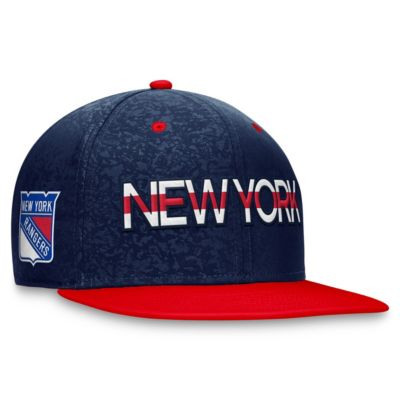 Men's NHL Fanatics Navy/Red New York Rangers Authentic Pro Rink Two-Tone Snapback Hat, Navy Blue