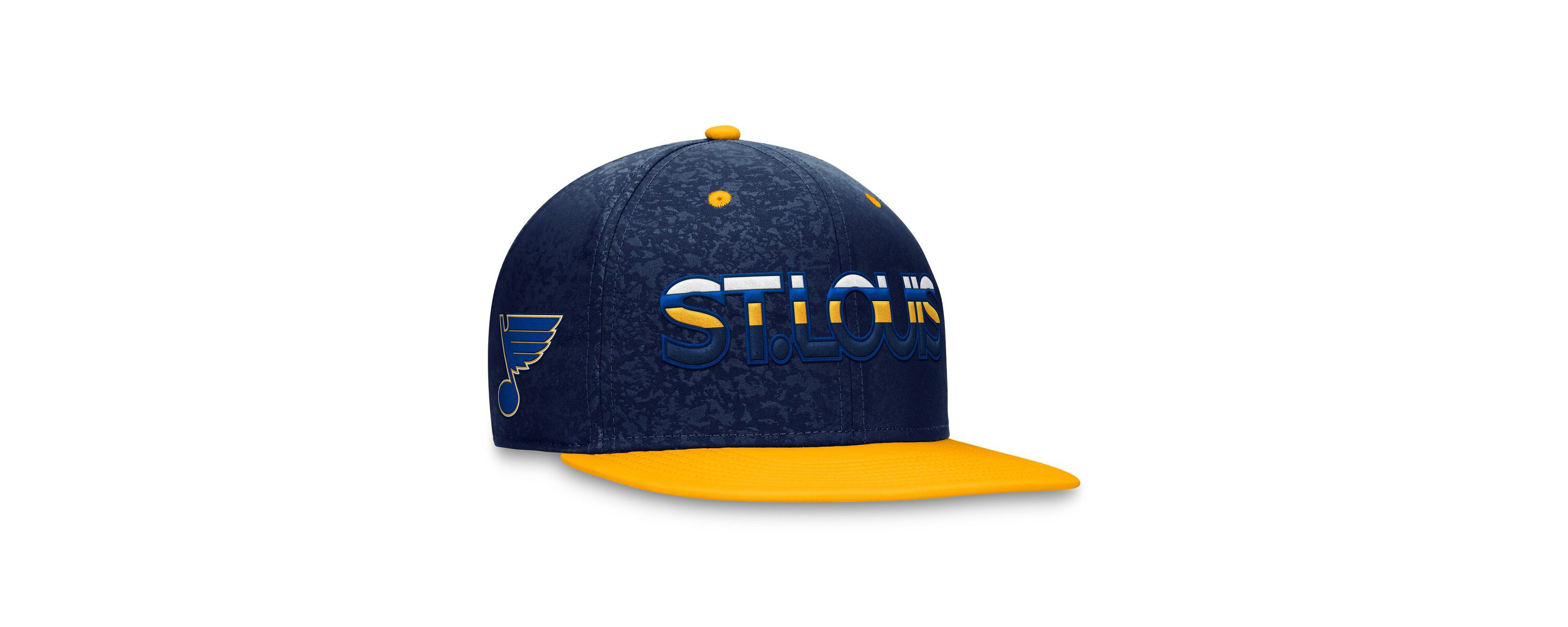 NHL Fanatics Navy/Gold St. Louis Blues Authentic Pro Rink Two-Tone Snapback Hat