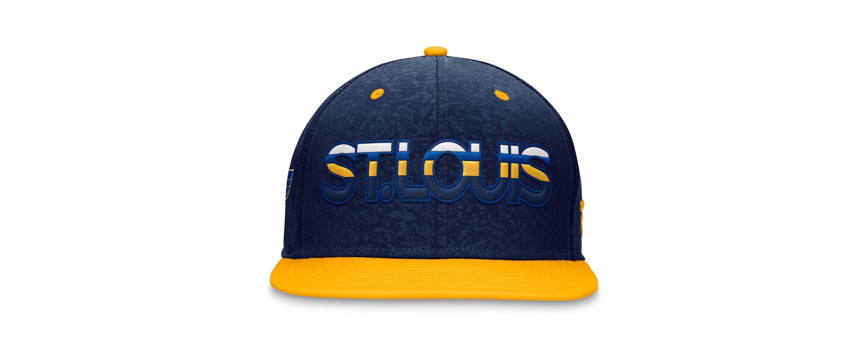 NHL Fanatics Navy/Gold St. Louis Blues Authentic Pro Rink Two-Tone Snapback Hat