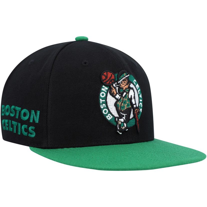 NBA Black/Green Boston Celtics Side Core 2.0 Snapback Hat